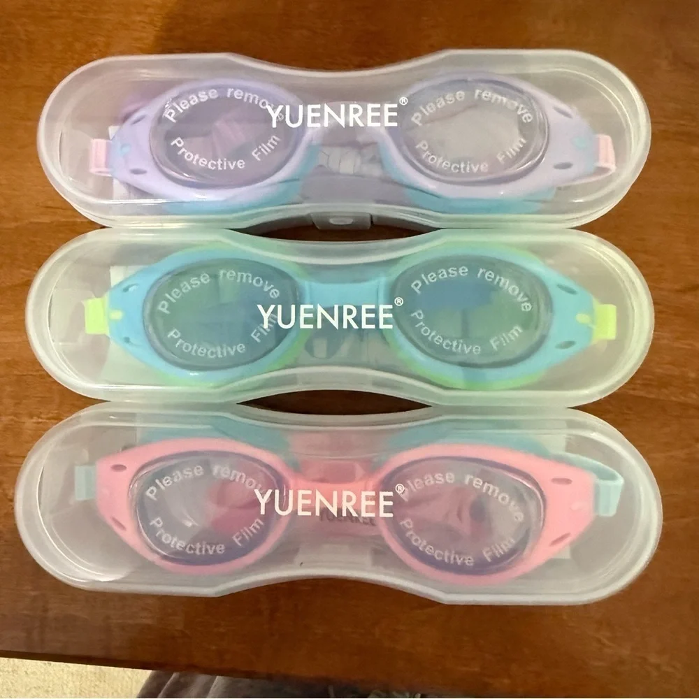 NEW Yuenree Colorful Kids Swim Goggles Set
